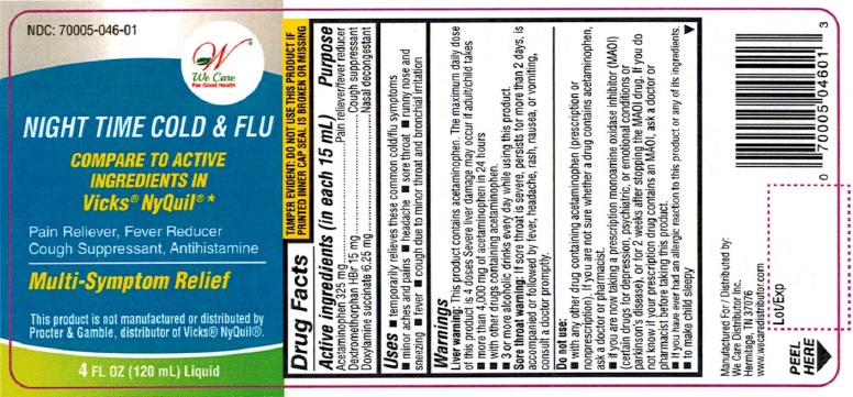 NiteTime Cold and Flu Label 1