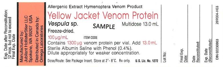 Mixed Vespid Venom Protein 12-Dose Carton Label