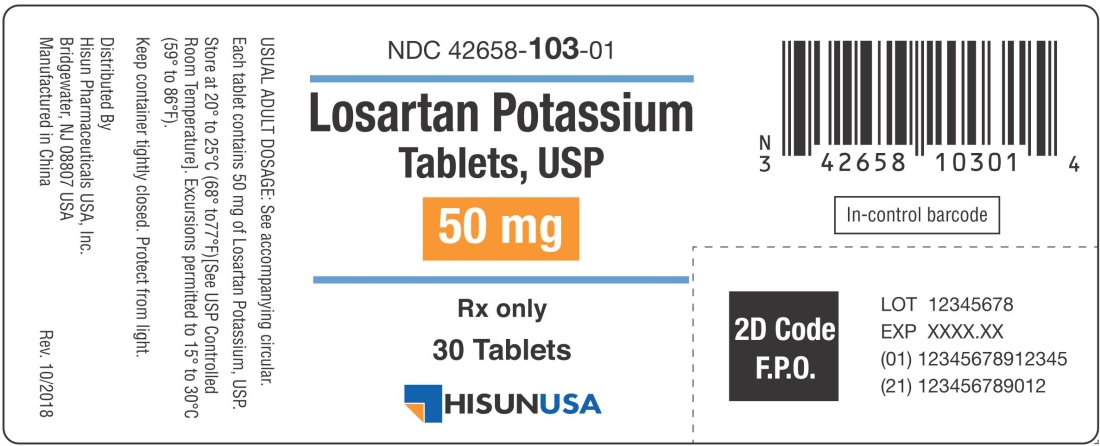 Losartan potassium tablets USP, 50 mg 30 Count