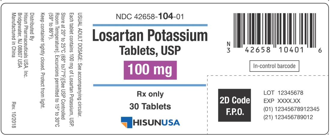 Losartan potassium tablets USP, 100 mg 30 Count