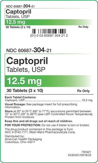 12.5 mg Captopril Tablets Carton