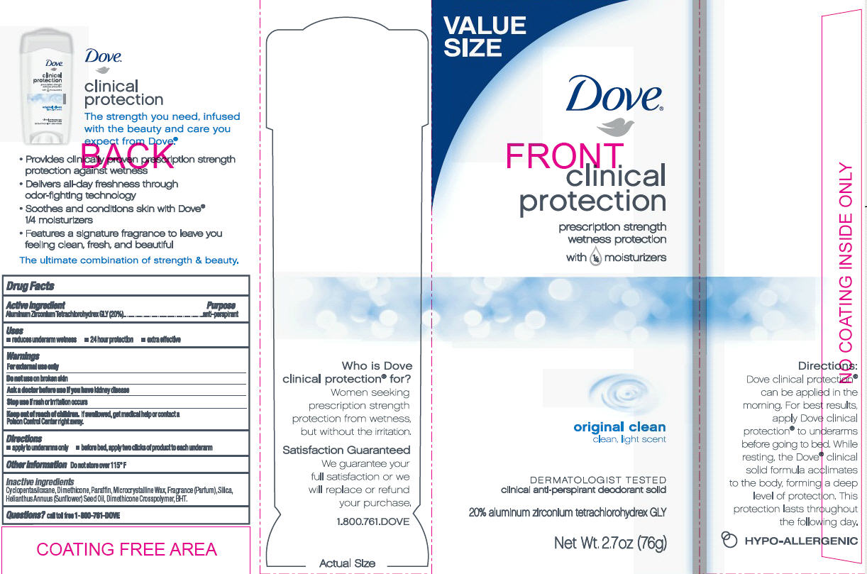 Dove Clinical Protection Original Clean 2.7 oz Carton PDP