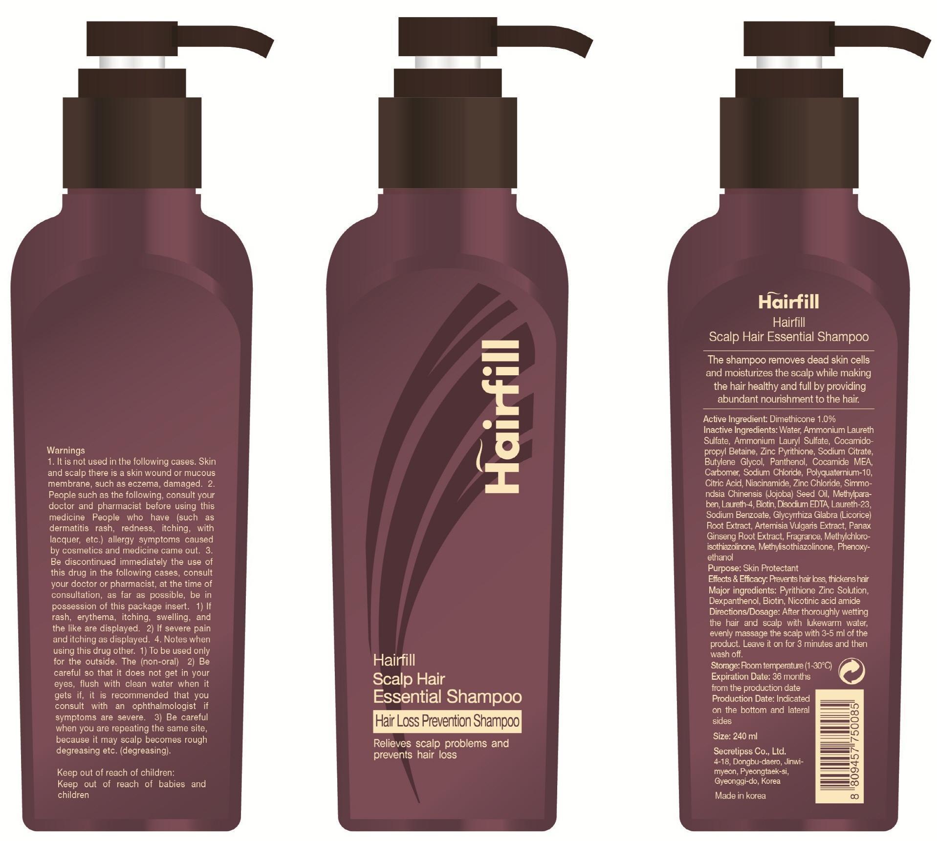 HAIRFILL SCALP HAIR ESSENTIAL- dimethicone shampoo