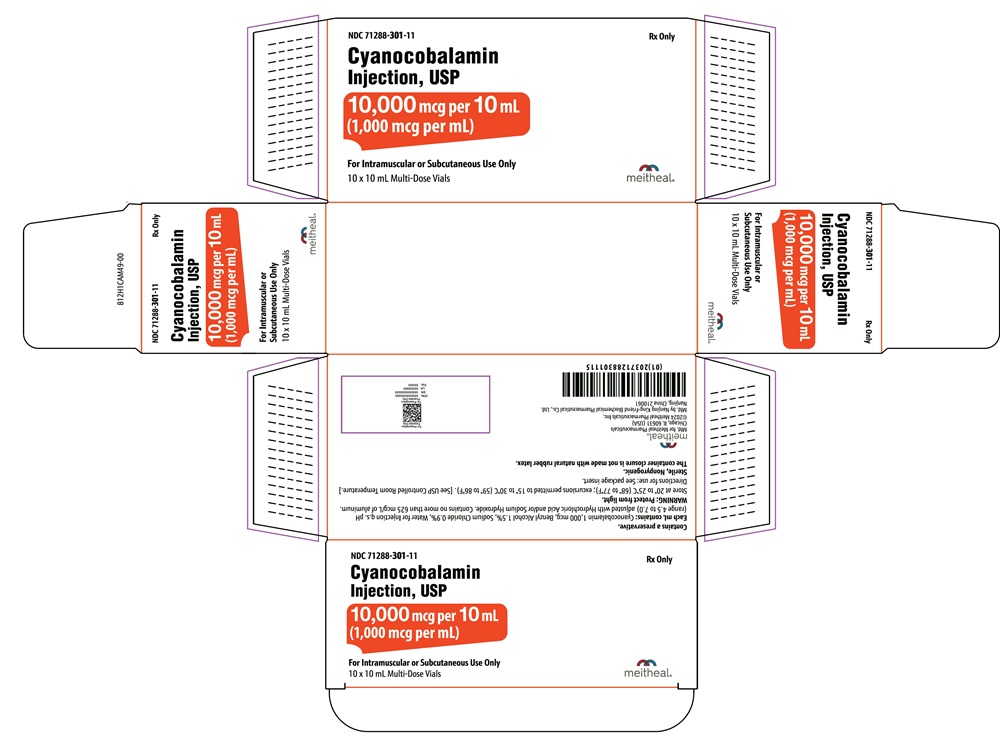 PRINCIPAL DISPLAY PANEL – Cyanocobalamin Injection, USP, 10 mL Carton