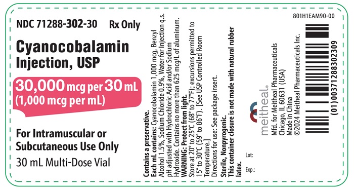 PRINCIPAL DISPLAY PANEL – Cyanocobalamin Injection, USP, 30 mL Vial Label