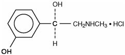 phenylephrine hydrochloride structural formula