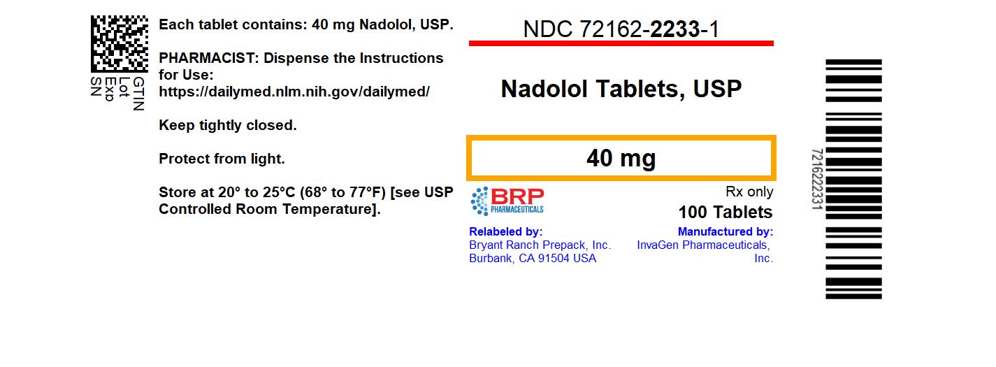 Nadolol by Bryant Ranch Prepack NADOLOL tablet