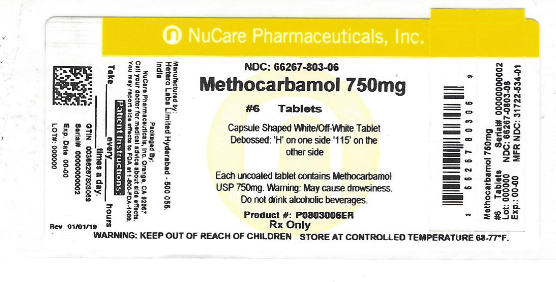 Methocarbamol by NuCare Pharmaceuticals,Inc. METHOCARBAMOL tablet