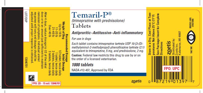 Temaril-P 1000 Tab Label