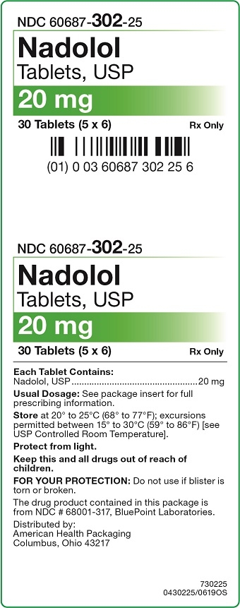 20 mg Nadolol Tablet Carton