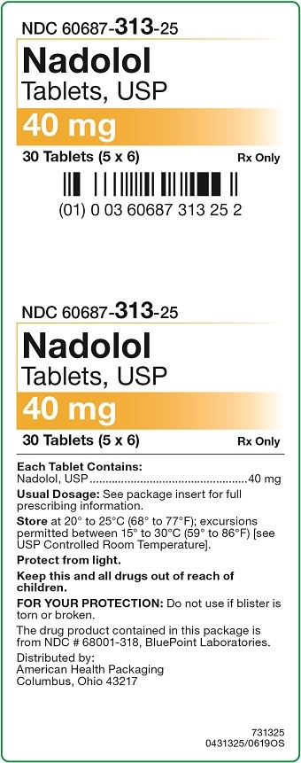 40 mg Nadolol Tablet Carton