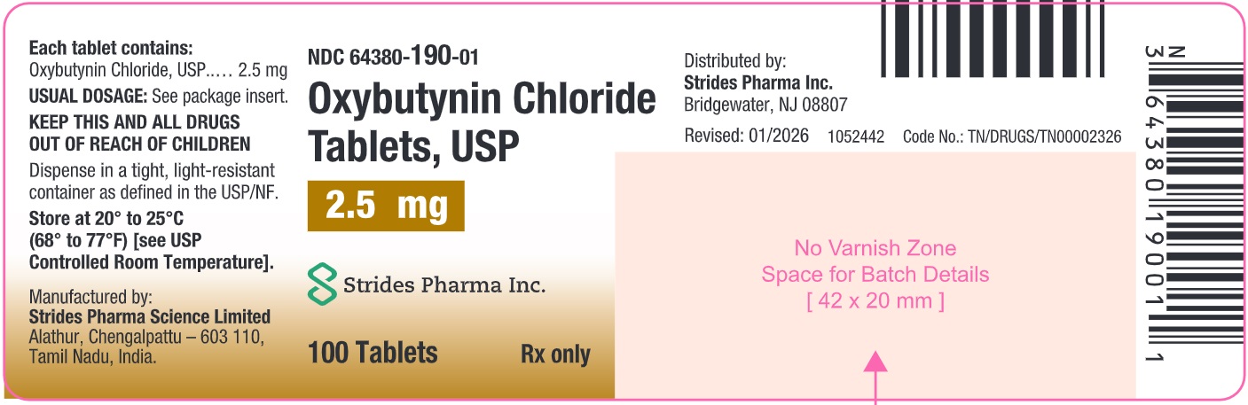 Oxybutynin Tablets 2.5 mg - 100s