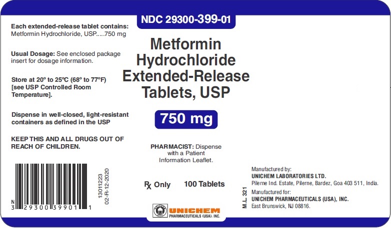 Metformin Hydrochloride Extended Release Tablet, 750 mg