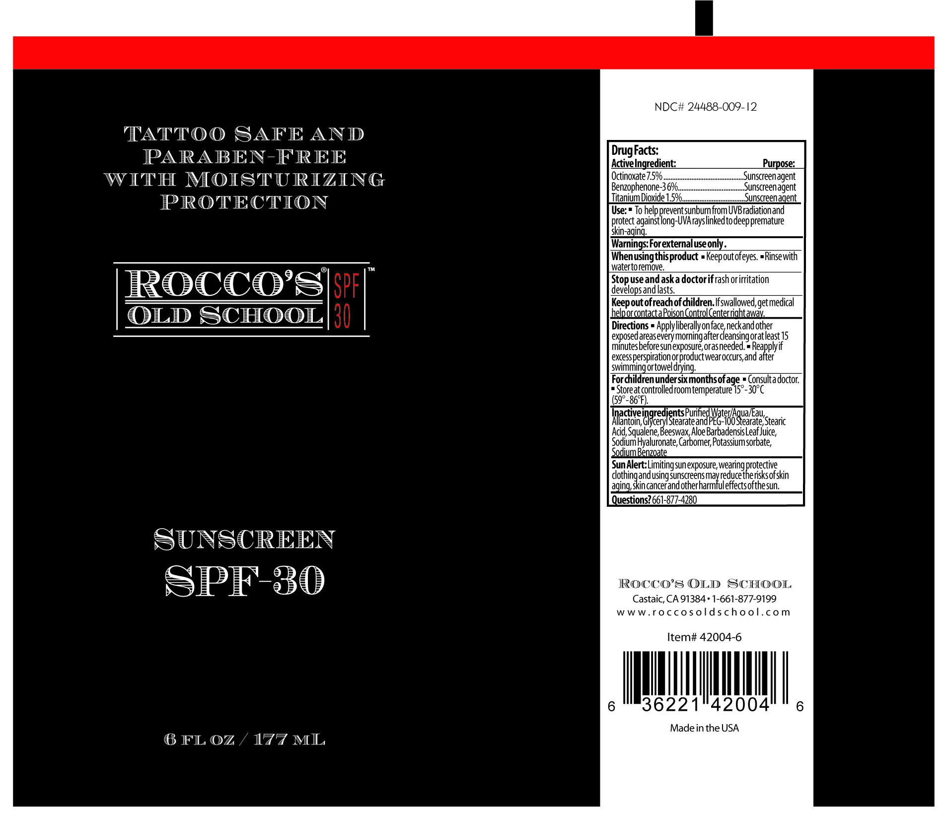 Roccos SPF Label
