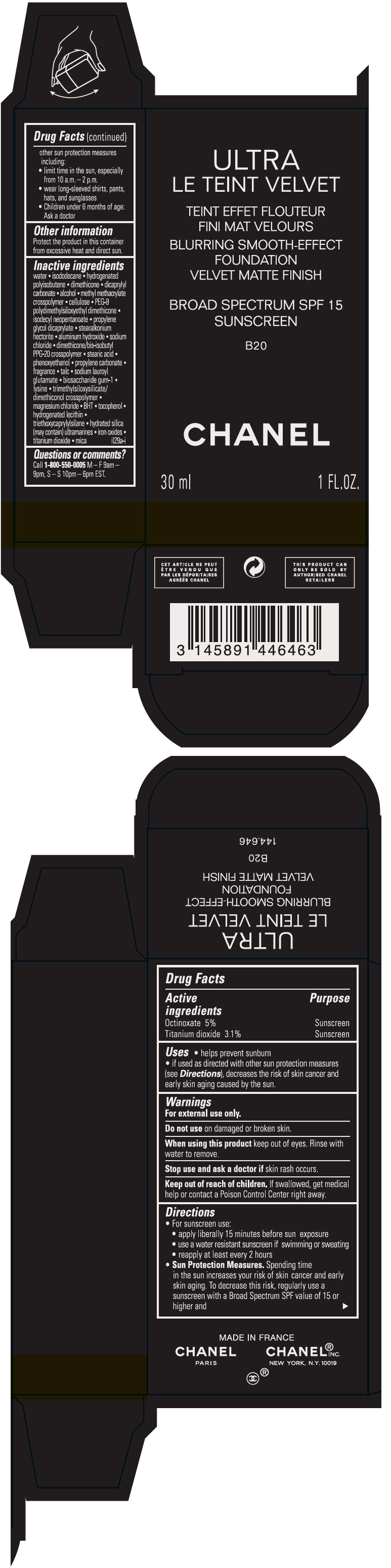 PRINCIPAL DISPLAY PANEL - 30 ml Bottle Carton - B20