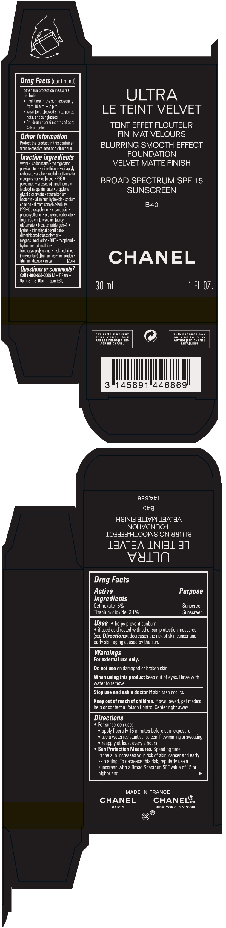 PRINCIPAL DISPLAY PANEL - 30 ml Bottle Carton - B40