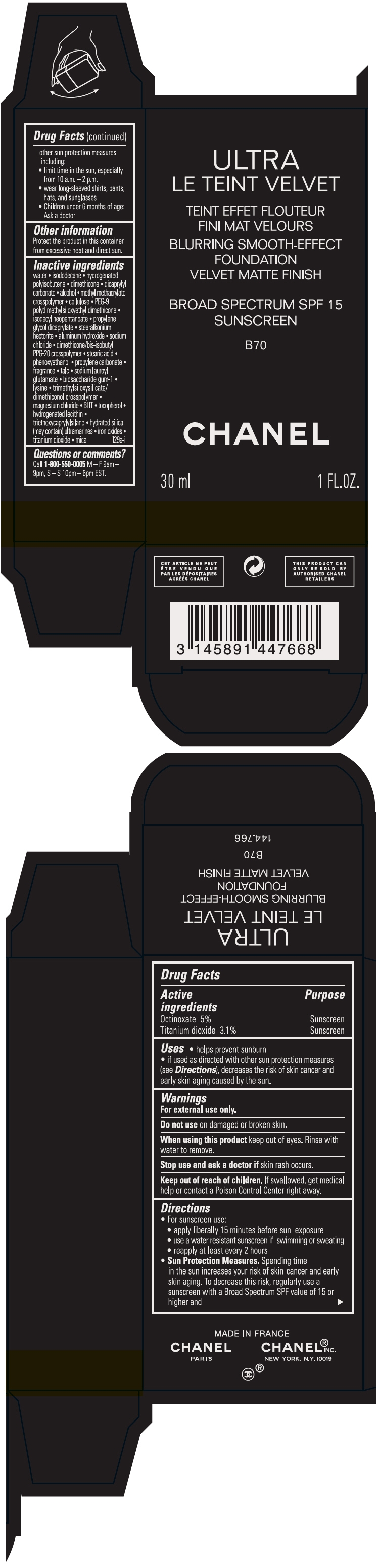 PRINCIPAL DISPLAY PANEL - 30 ml Bottle Carton - B70