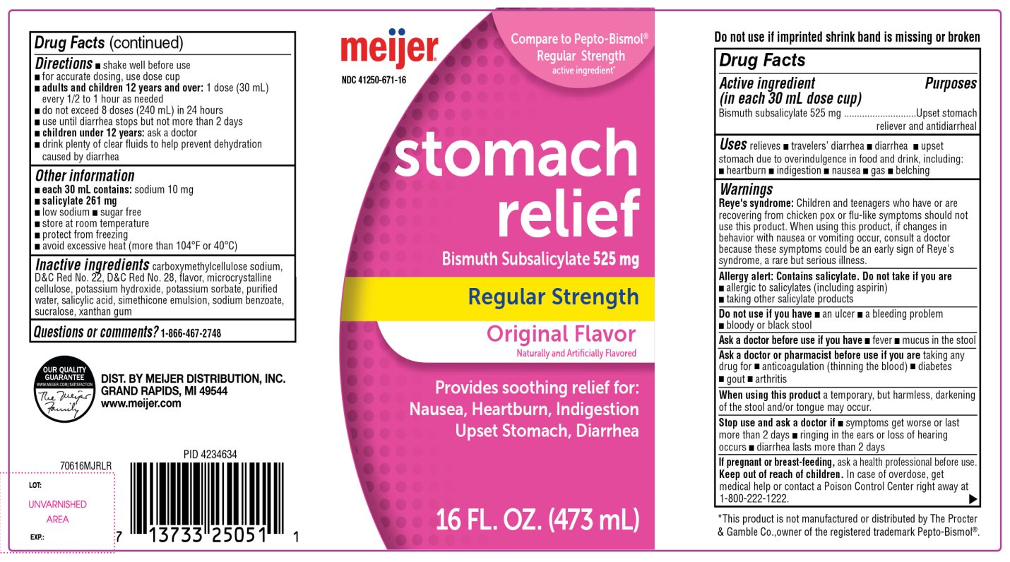 meijer stomach relief Bismuth Subsalicylate