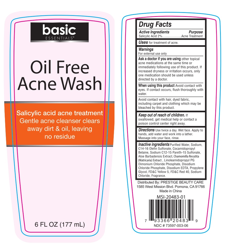 Basic Essentials Oil Free Acne Wash