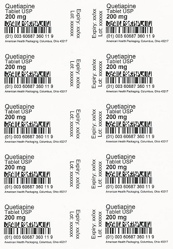 200 mg Quetiapine Tablet Blister