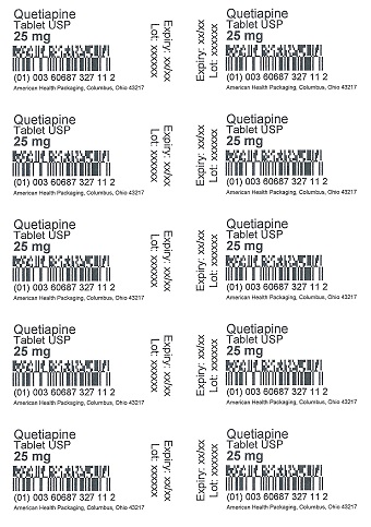 25 mg Quetiapine Tablet Blister