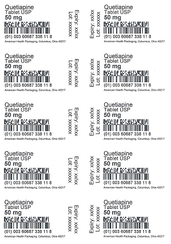 50 mg Quetiapine Tablet Blister