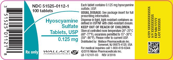 Hyoscyamine Sulfate Tablets 0.125 mg Bottle Label