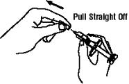 14.	Remove the syringe from the vial adapter, by holding the vial adapter with one hand and turning the syringe counter clockwise with your other hand.  Do not touch or bump the plunger.  Place the Enbrel vial with the vial adapter on your flat work surface.