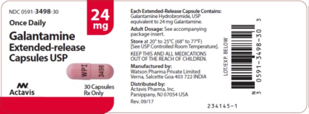 Galantamine Extended-Release Capsules USP 24 mg, 30s Label