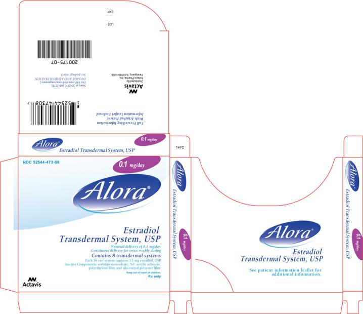 PRINCIPAL DISPLAY PANEL
Alora® Estradiol Transdermal System, USP
NDC: <a href=/NDC/52544-473-08>52544-473-08</a>
Carton of 8 systems 0.1 mg/day