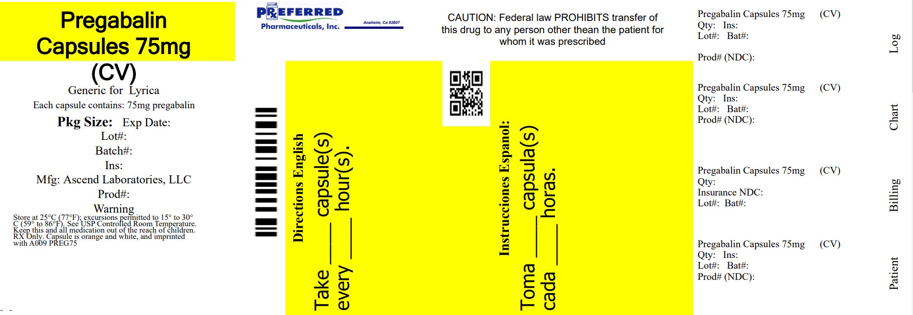 Pregabalin Capsules 75mg  