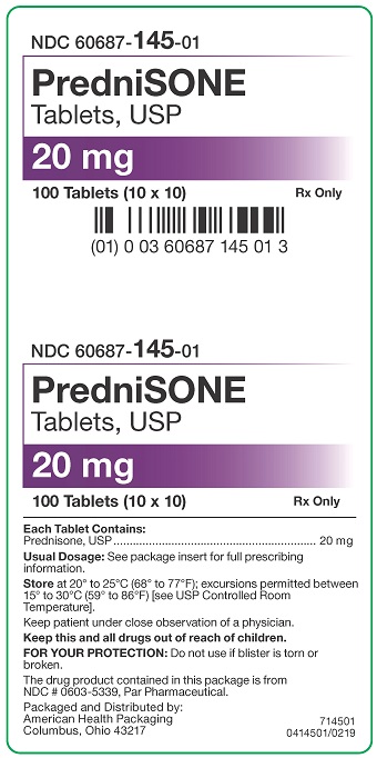 20 mg Prednisone Tablets Carton