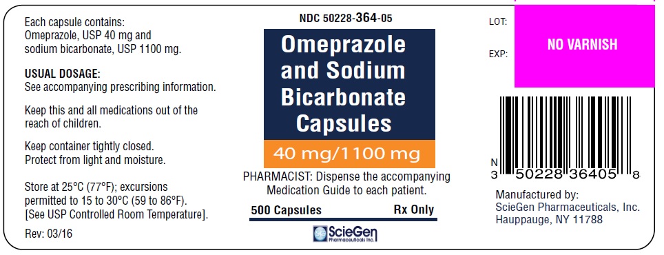 Omeprazole and Sodium Bicarbonate Capsules 40 mg/1100 mg-500 Capsules Label Label