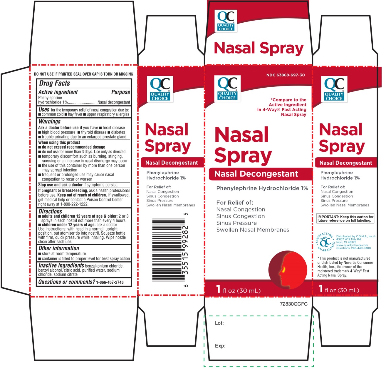 Quality Choice Nasal Spray Phenylephrine HCl