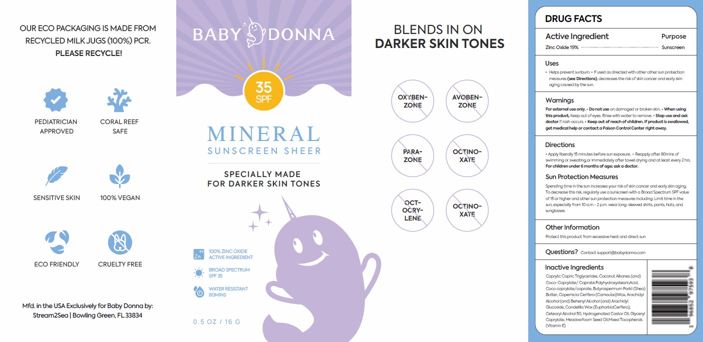 Baby Donna Mineral Sunscreen Sheer 35 SPF