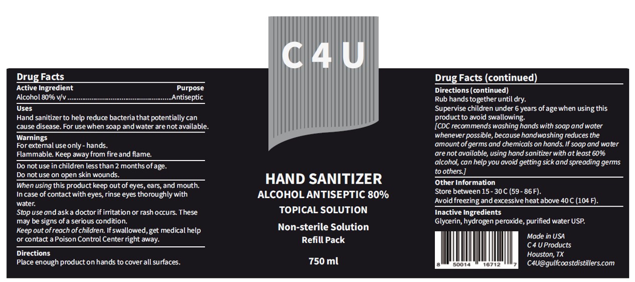 C4U Hand Sanitizer 750 ml