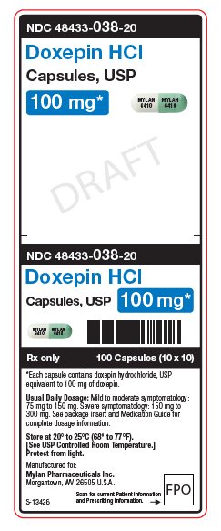 Doxepin HCl Capsules, USP 100 mg Unit Carton Label