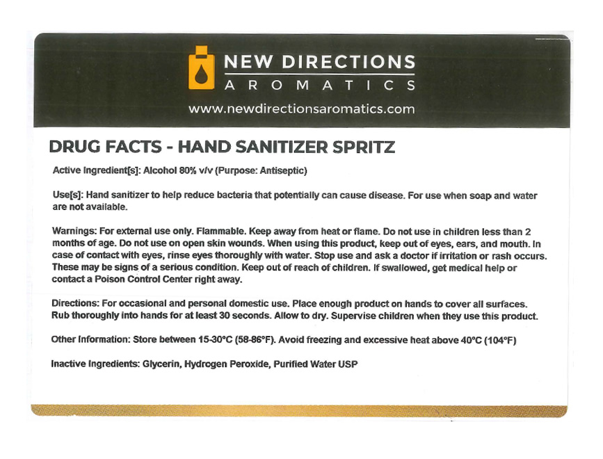 Hand Sanitizer Spritz - 200 L Drug Facts