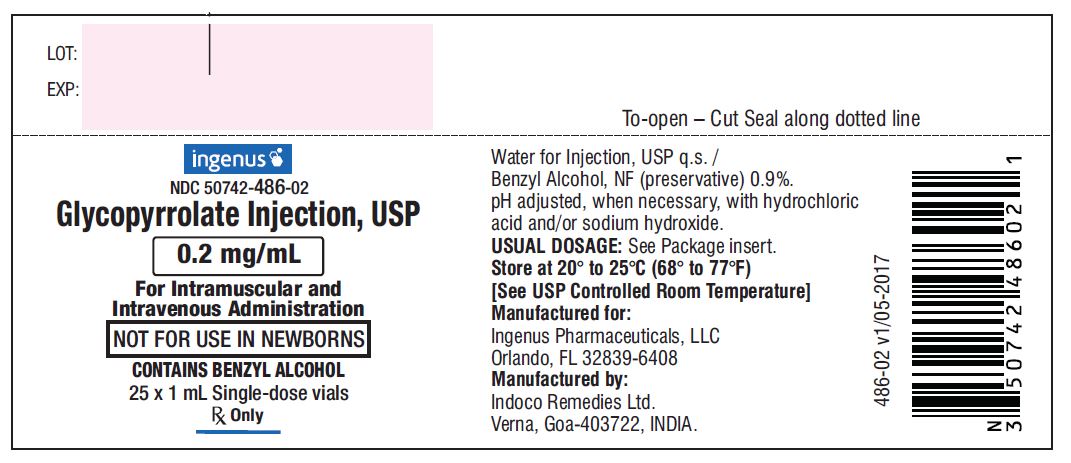 Glycopyrrolate Injection USP, 0.2 mg/ mL - Carton Label