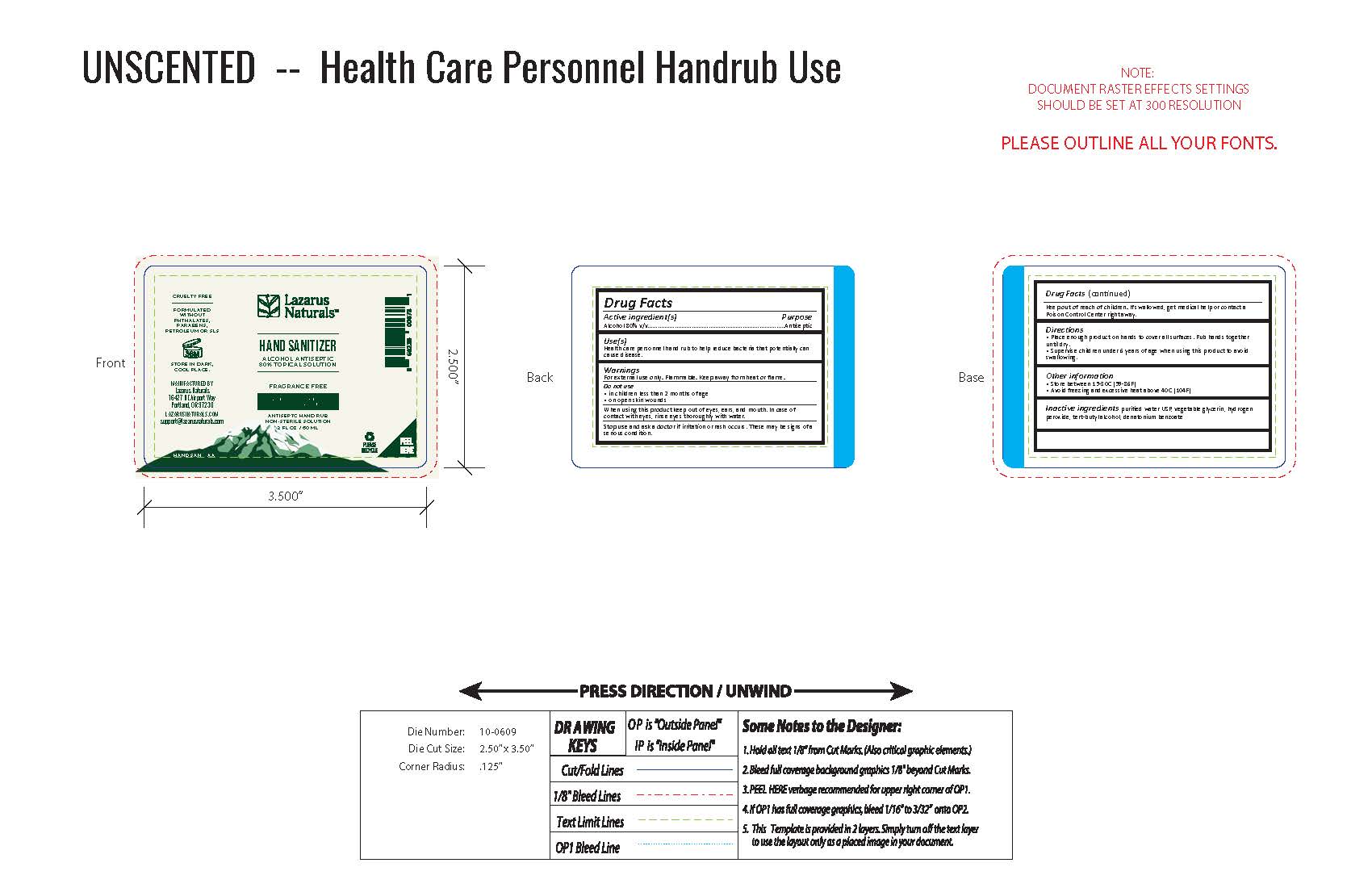 60 mL Healthcare Personnel Label