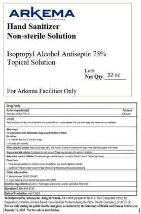 arkema only 946 ml label