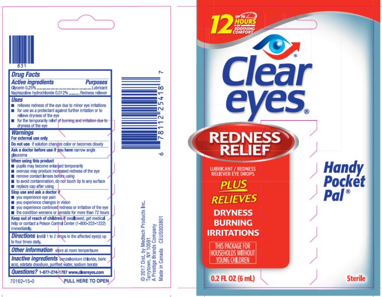 Clear Eyes Redness Relief Eye Drops - 0.2 fl oz bottle