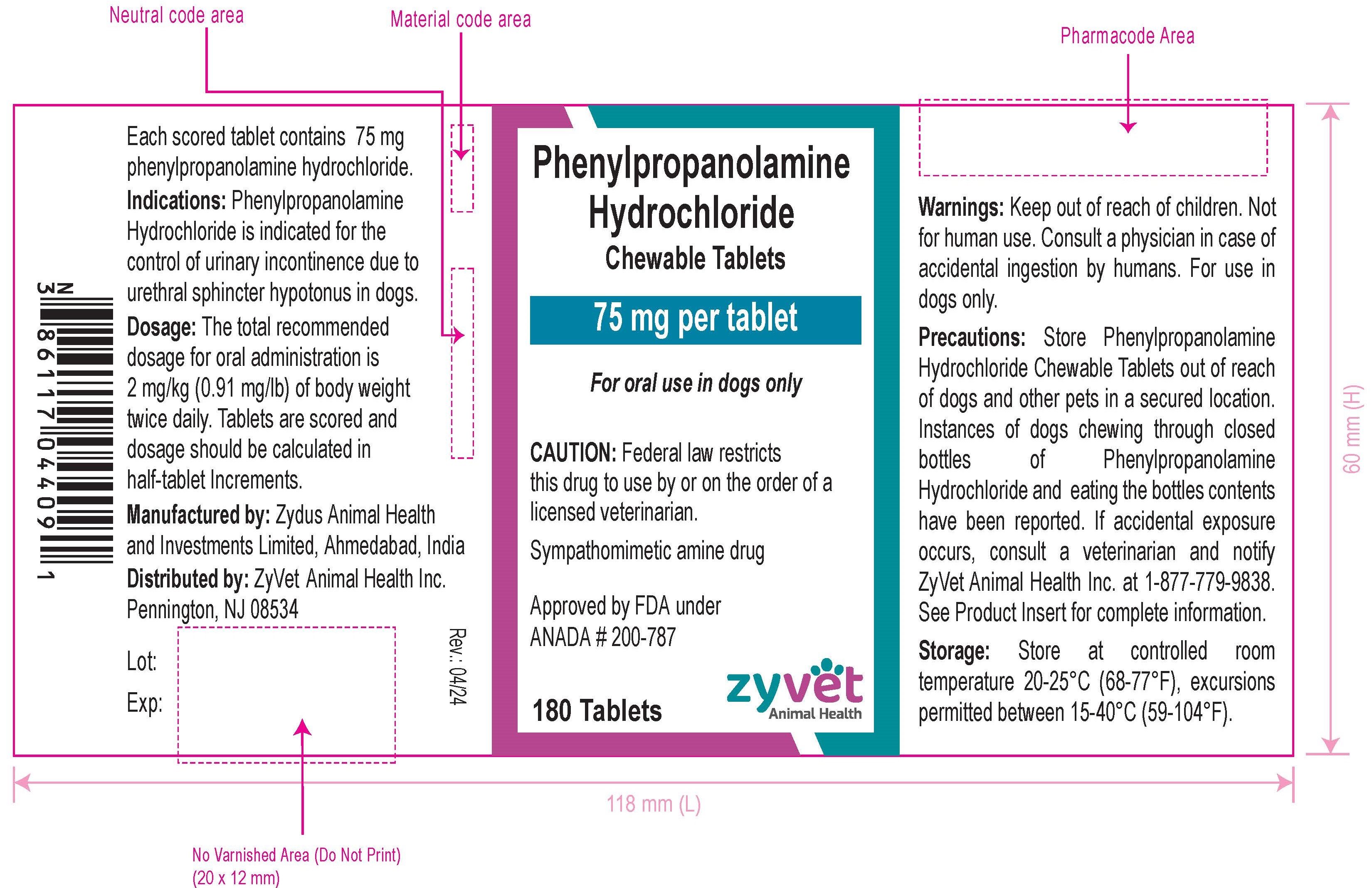 75 mg Tablet x 180 Count Bottle