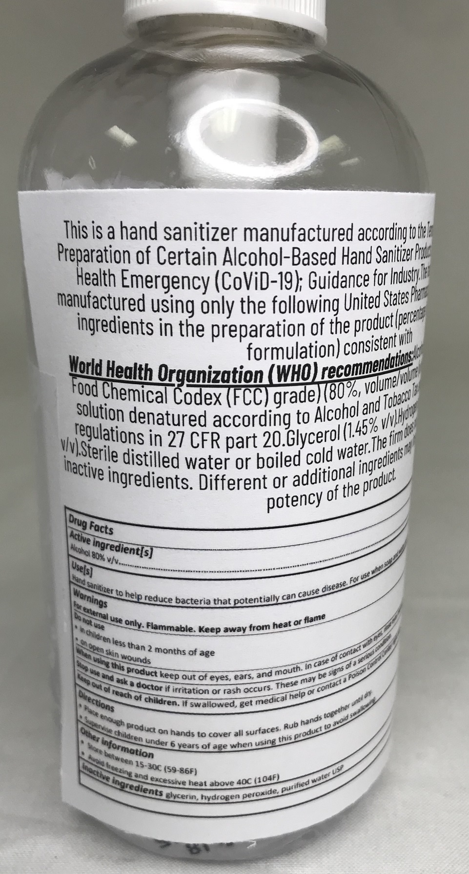 otc active ingredient section label