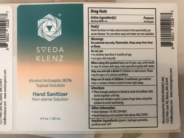 SVEDA 4 fl oz Hand Sanitizer White Sprayer