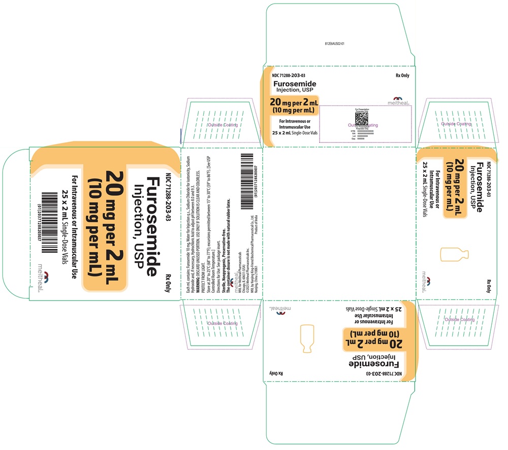 PRINCIPAL DISPLAY PANEL – Furosemide Injection, USP 20 mg per 2 mL Carton