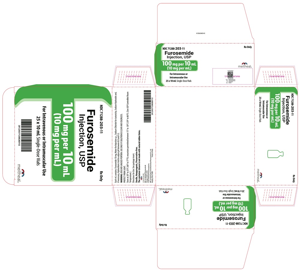 PRINCIPAL DISPLAY PANEL – Furosemide Injection, USP 100 mg per 10 mL Carton Label