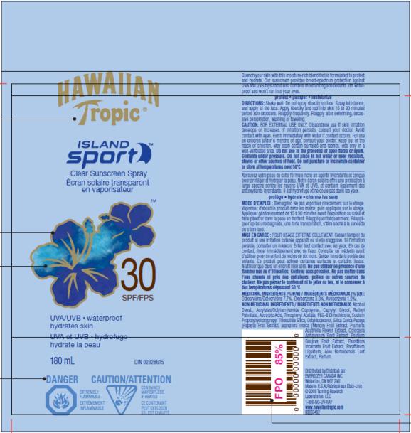 PRINCIPAL DISPLAY PANEL
Hawaiian Tropic Island Sport SPF 30 for Canada