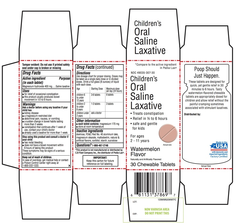 Childrens Oral Saline Laxative 30 Chewable Tablets