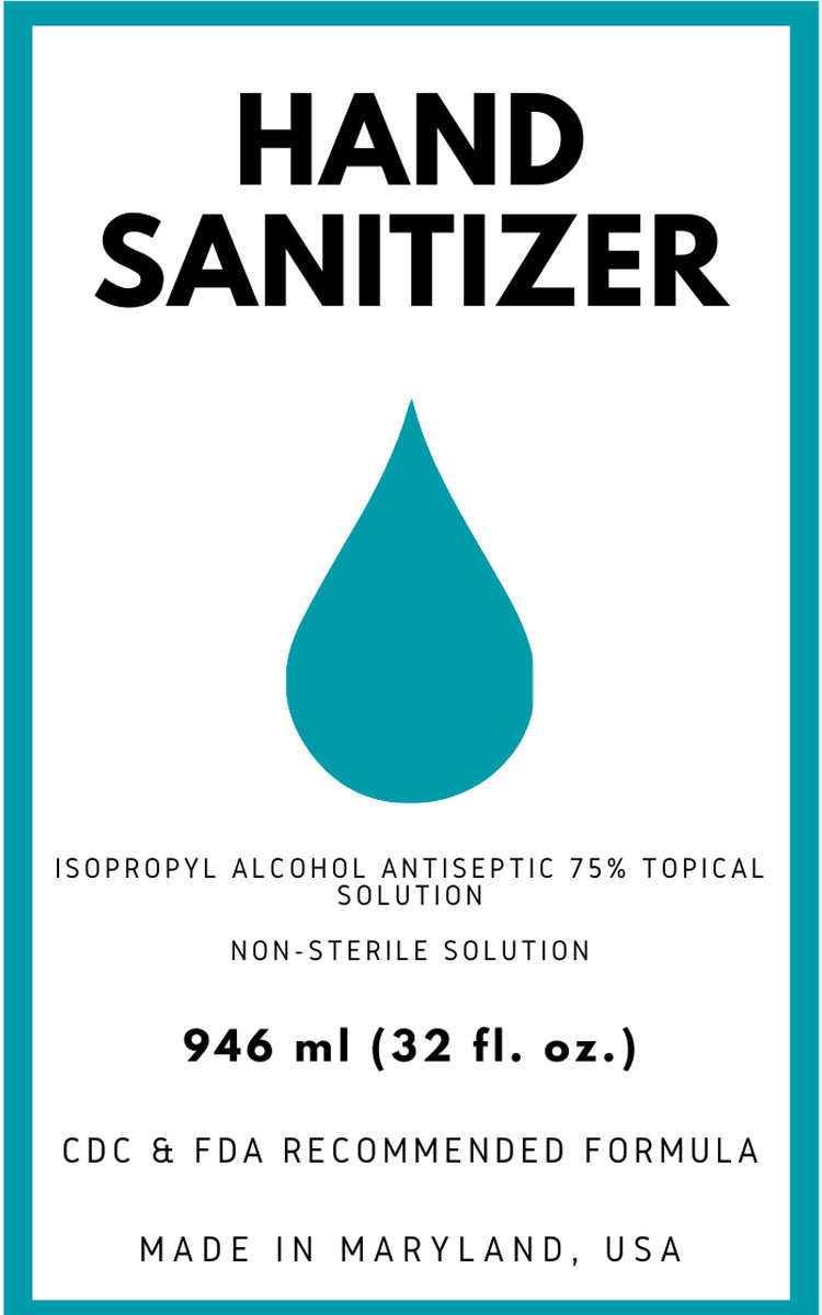 Hand Sanitizer (consumer) front 946ml NDC: <a href=/NDC/75331-0001-1>75331-0001-1</a>